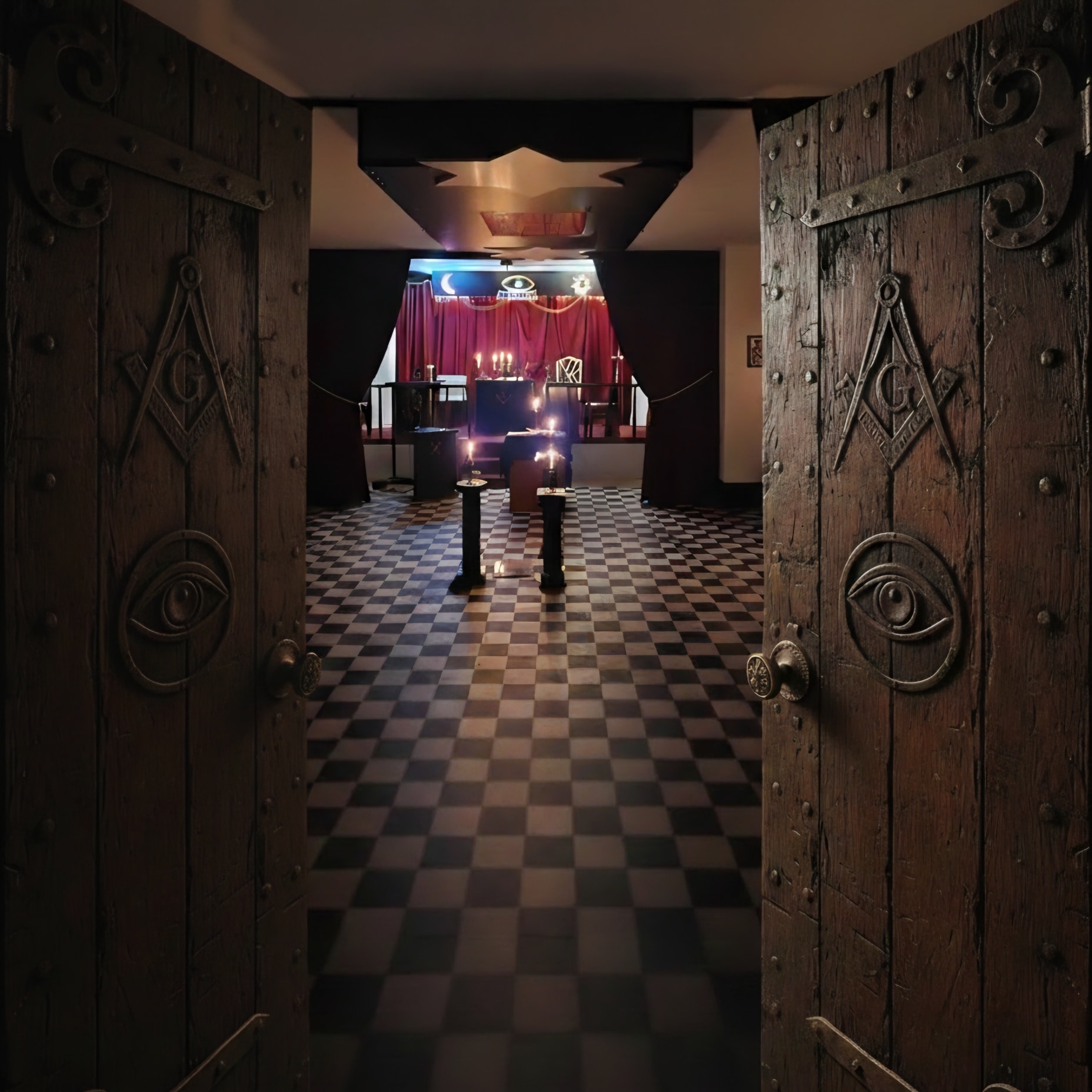 مشهد داخلي مضاء بإضاءة دافئة يعكس هدوء المحفل